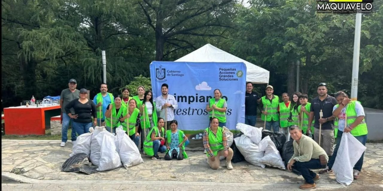 DAVID DE LA PEÑA LLEVÓ A CABO JORNADA DE LIMPIEZA Y REFORESTACIÓN EN SANTIAGO