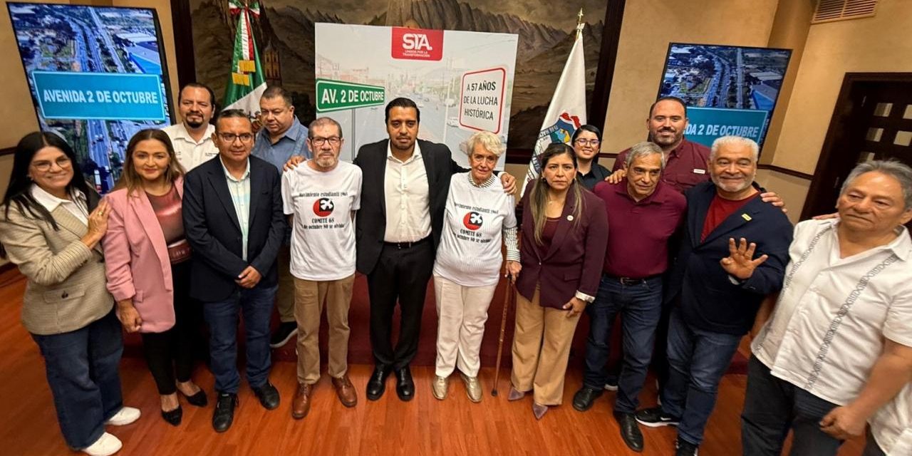 JESÚS NAVA HONRA AL MOVIMIENTO ESTUDIANTIL DEL 68 CON NUEVA AVENIDA EN SANTA CATARINA