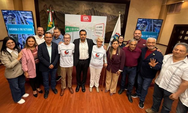 JESÚS NAVA HONRA AL MOVIMIENTO ESTUDIANTIL DEL 68 CON NUEVA AVENIDA EN SANTA CATARINA