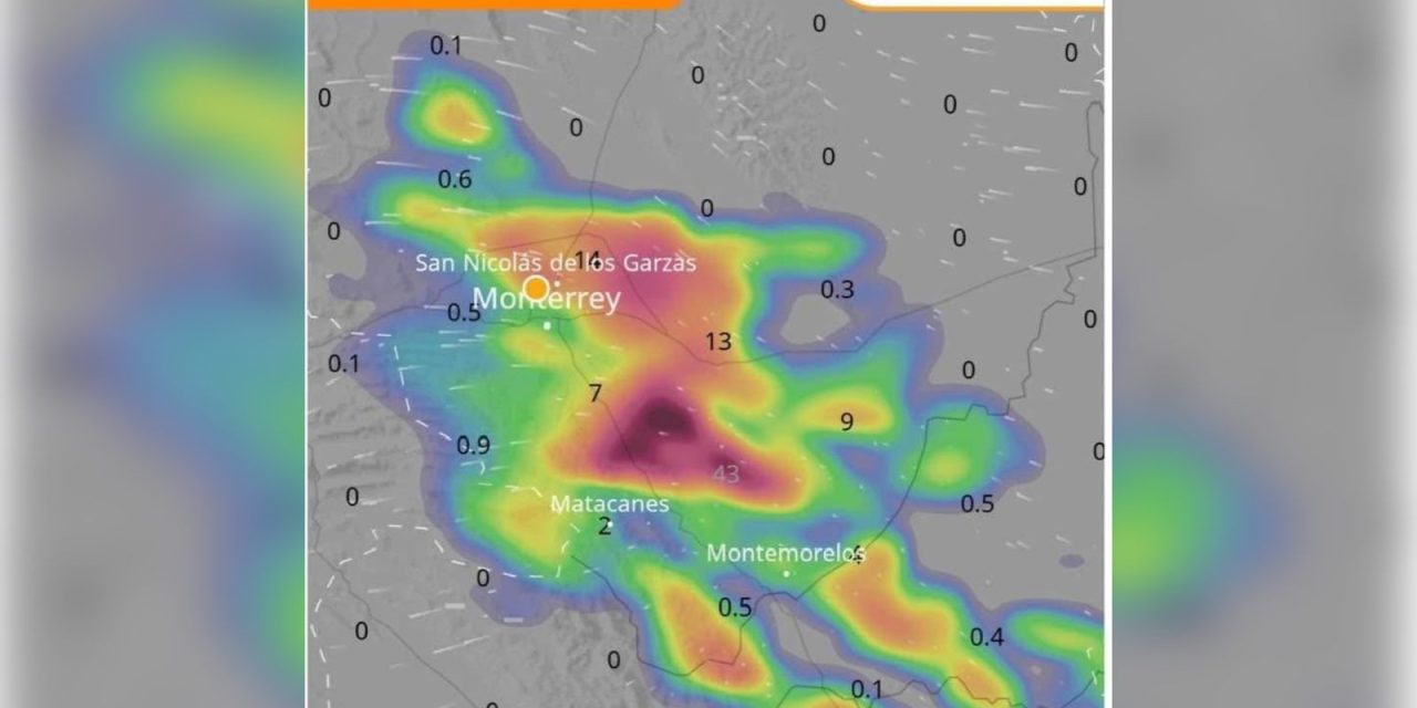 ALERTA EN NUEVO LEÓN POR LLUVIAS INTENSAS DESDE ESTA TARDE