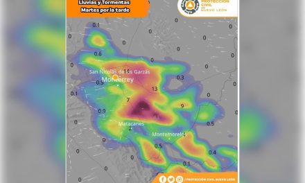 ALERTA EN NUEVO LEÓN POR LLUVIAS INTENSAS DESDE ESTA TARDE