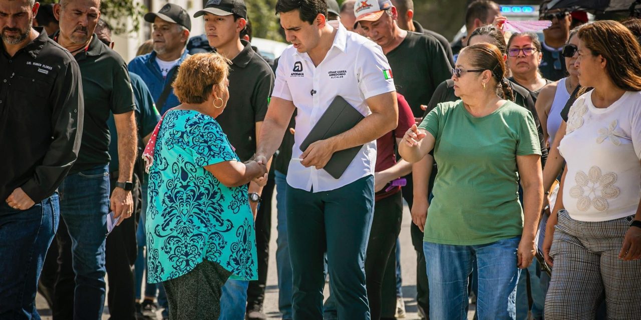 CÉSAR GARZA ARREDONDO ARRANCA LA SEMANA CON RECORRIDO DE TRABAJO EN JARDINES DE SAN ANDRÉS 2° SECTOR