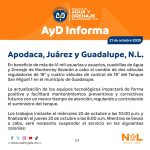 AGUA Y DRENAJE ANUNCIA CORTE DE AGUA DE 10 HORAS EN COLONIAS DE GUADALUPE, JUÁREZ Y APODACA