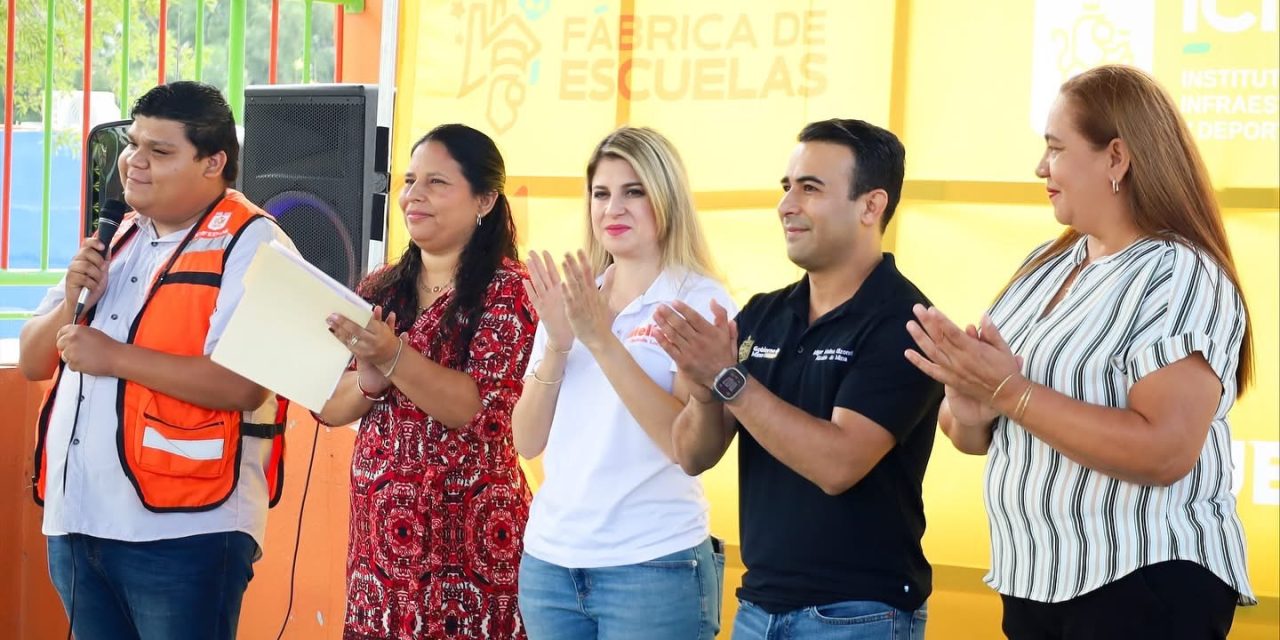 MELISA PEÑA Y EDGAR MOLINA COORDINAN ENTREGA DE MOBILIARIO ESCOLAR EN MINA