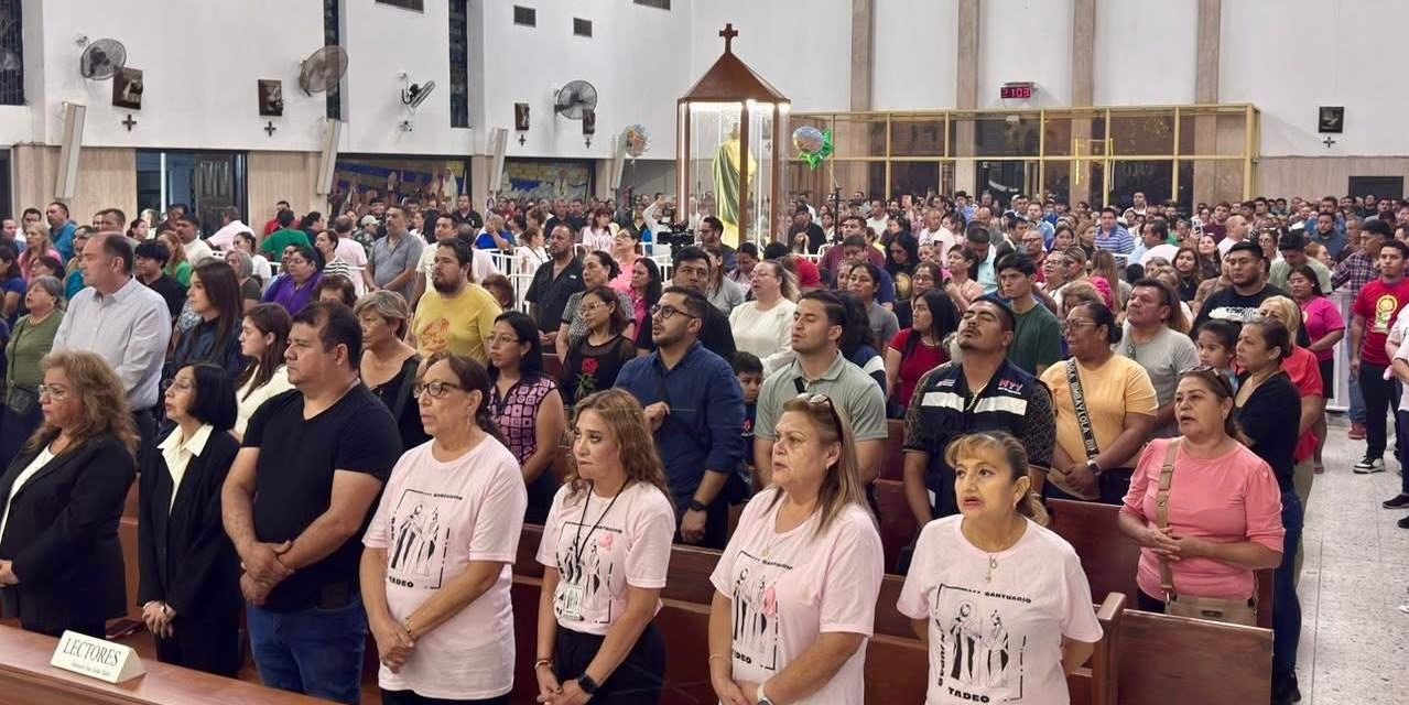 MULTITUD DE DEVOTOS LLENA EL SANTUARIO DE SAN JUDAS TADEO EN MONTERREY