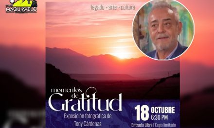 PRESENTARÁ TONY CÁRDENAS, SUS MOMENTOS DE GRATITUD EN SANTIAGO