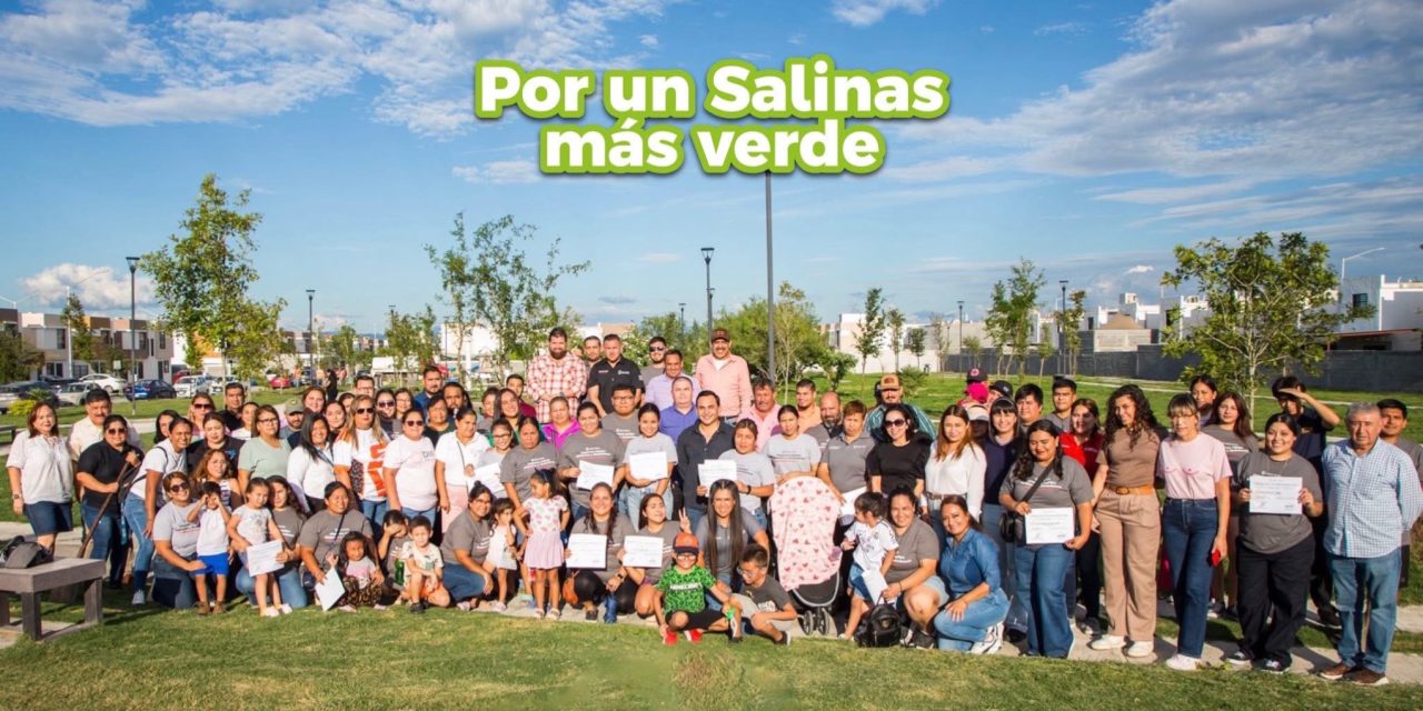 RAÚL CANTÚ Y VECINOS DE TORRE LUNA SE UNEN POR UN SALINAS MÁS VERDE