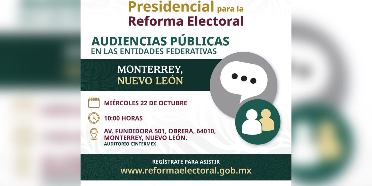 CLARA LUZ FLORES INVITA A PARTICIPAR EN AUDIENCIAS PÚBLICAS PARA LA REFORMA ELECTORAL