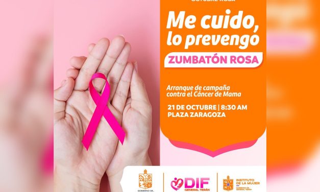 DAVID SÁNCHEZ Y ANA CECILIA GARCÍA INVITAN AL “ZUMBATÓN ROSA” EN GENERAL TERÁN PARA FOMENTAR LA PREVENCIÓN DEL CÁNCER DE MAMA
