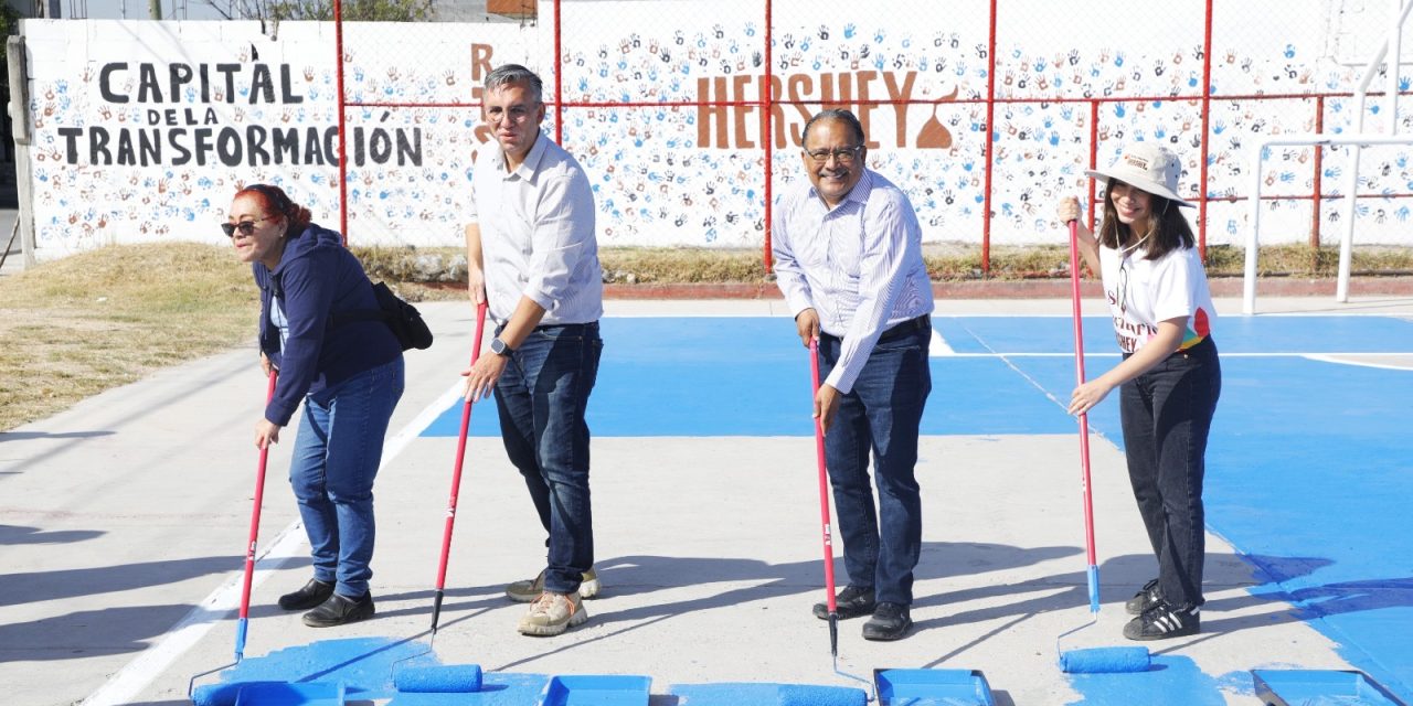 ANDRÉS MIJES REHABILITA PLAZA EN CONJUNTO CON HERSHEY’S Y HABITANTES DE VILLAS DE SAN FRANCISCO