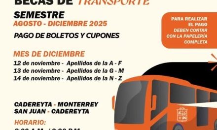 GOBIERNO DE CADEREYTA ENTREGA BECAS DE TRANSPORTE A FAMILIAS JIMENENSES