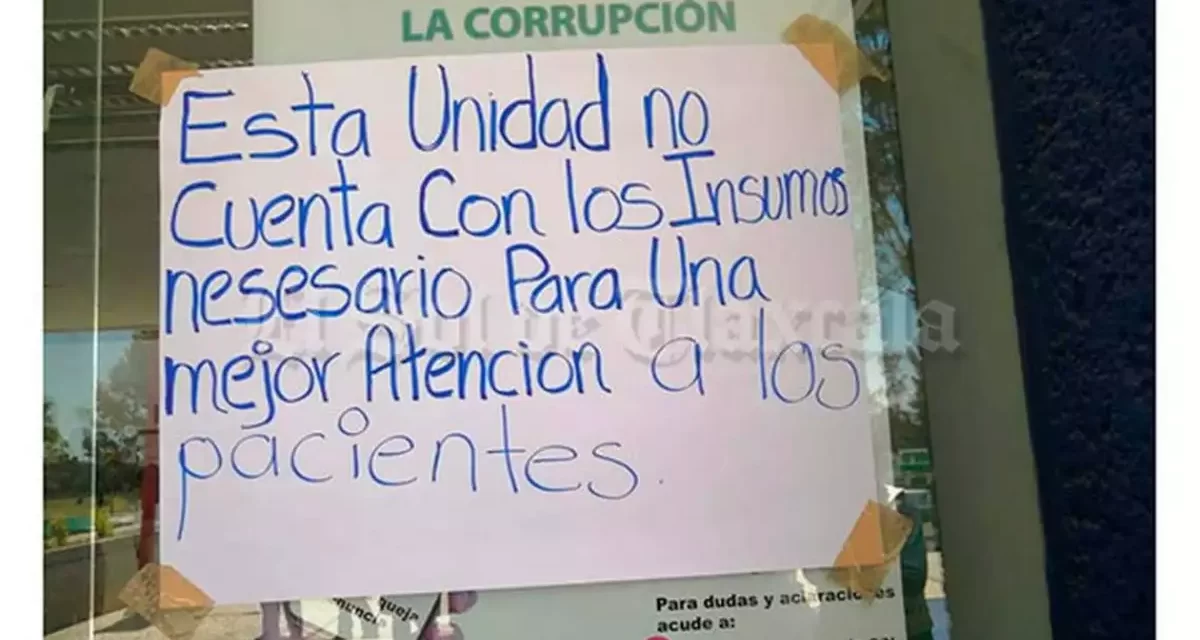 IMSS REGISTRA MÁS DE 21 MIL REPORTES POR FALTA DE MEDICAMENTOS