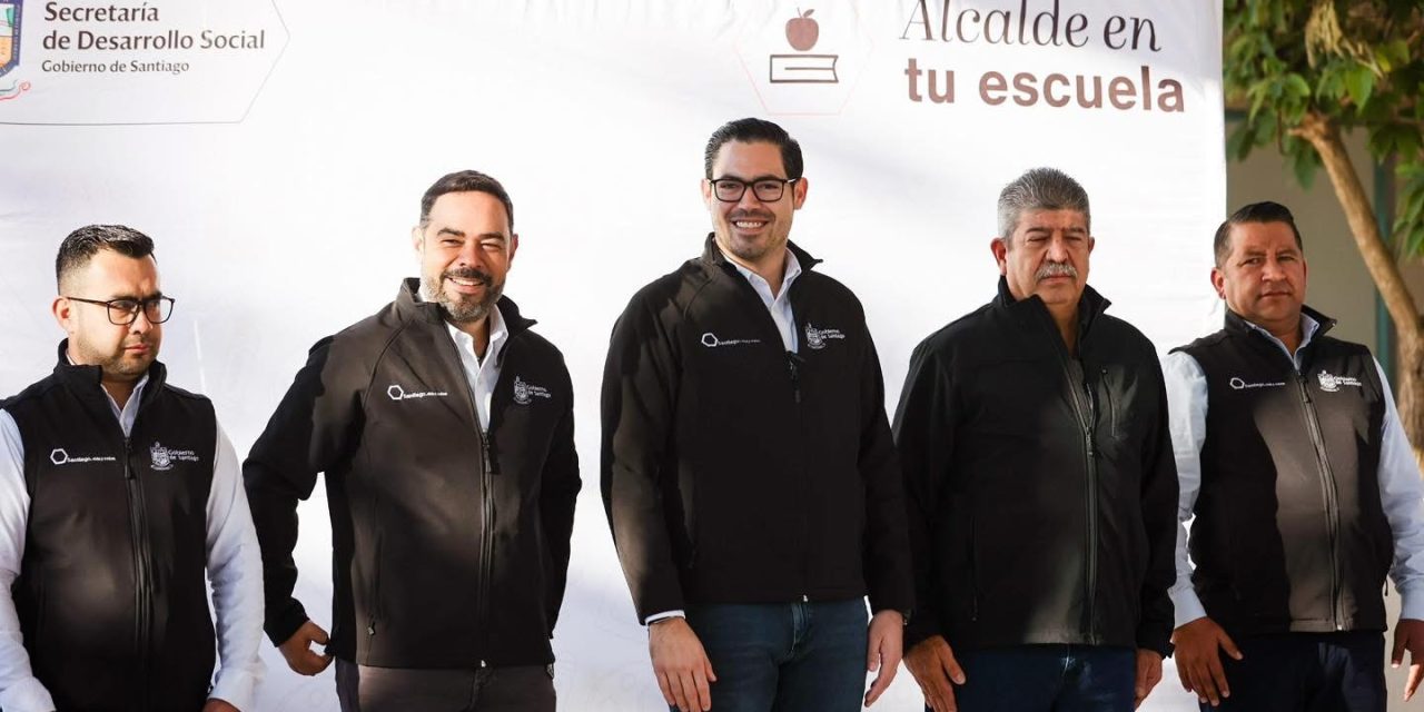 DAVID DE LA PEÑA IMPULSA EDUCACIÓN Y SALUD EN ESCUELA PRIMARIA DE SANTIAGO