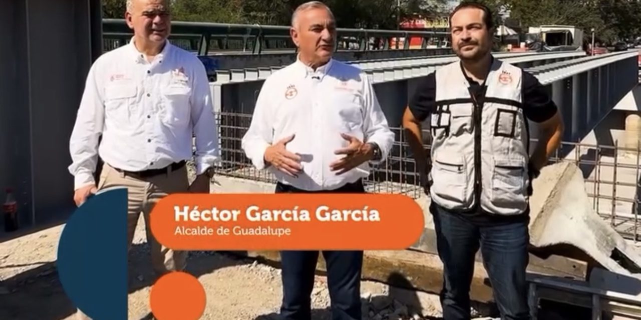 GOBIERNO DE GUADALUPE ANUNCIA AVANCE DEL 65% EN LA CONSTRUCCIÓN DEL NUEVO PUENTE VEHICULAR