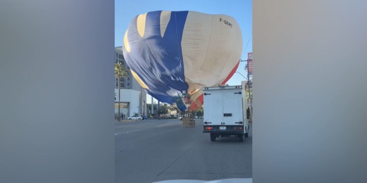 GLOBO AEROSTÁTICO ATERRIZA DE EMERGENCIA EN PASEO DEL MORAL