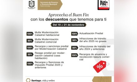 DAVID DE LA PEÑA ANUNCIA DESCUENTOS MUNICIPALES POR EL BUEN FIN EN SANTIAGO