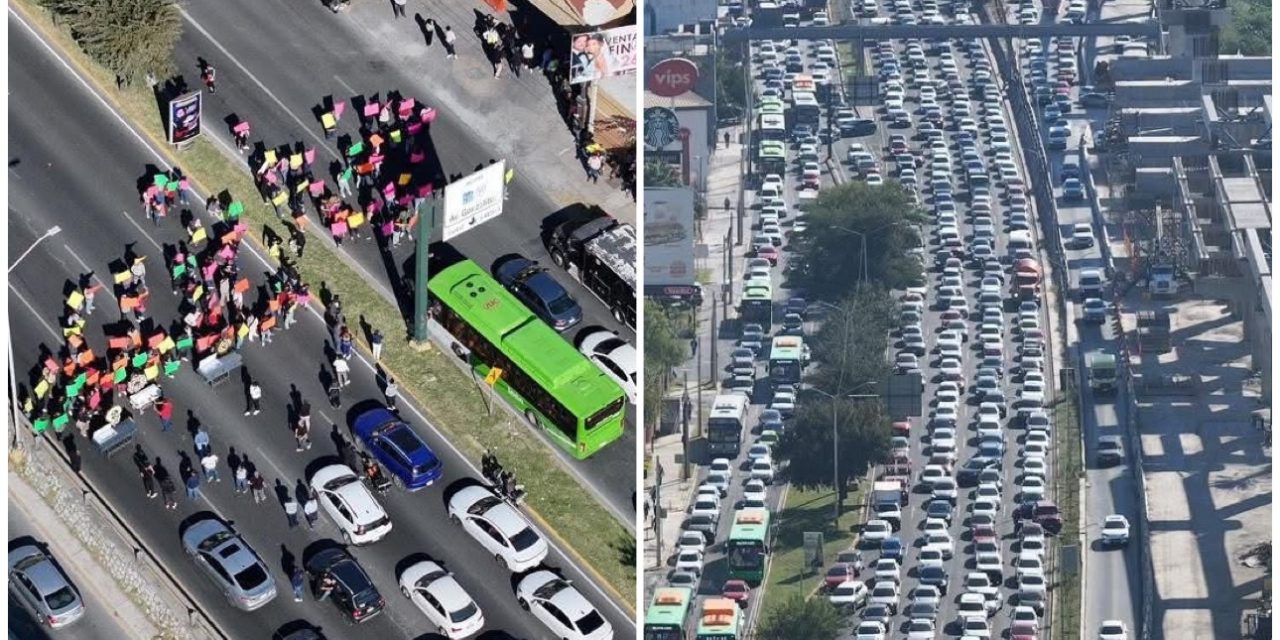 FAMILIARES PROTESTAN CON ATAÚDES EN CONSTITUCIÓN PARA EXIGIR JUSTICIA VIAL EN MONTERREY