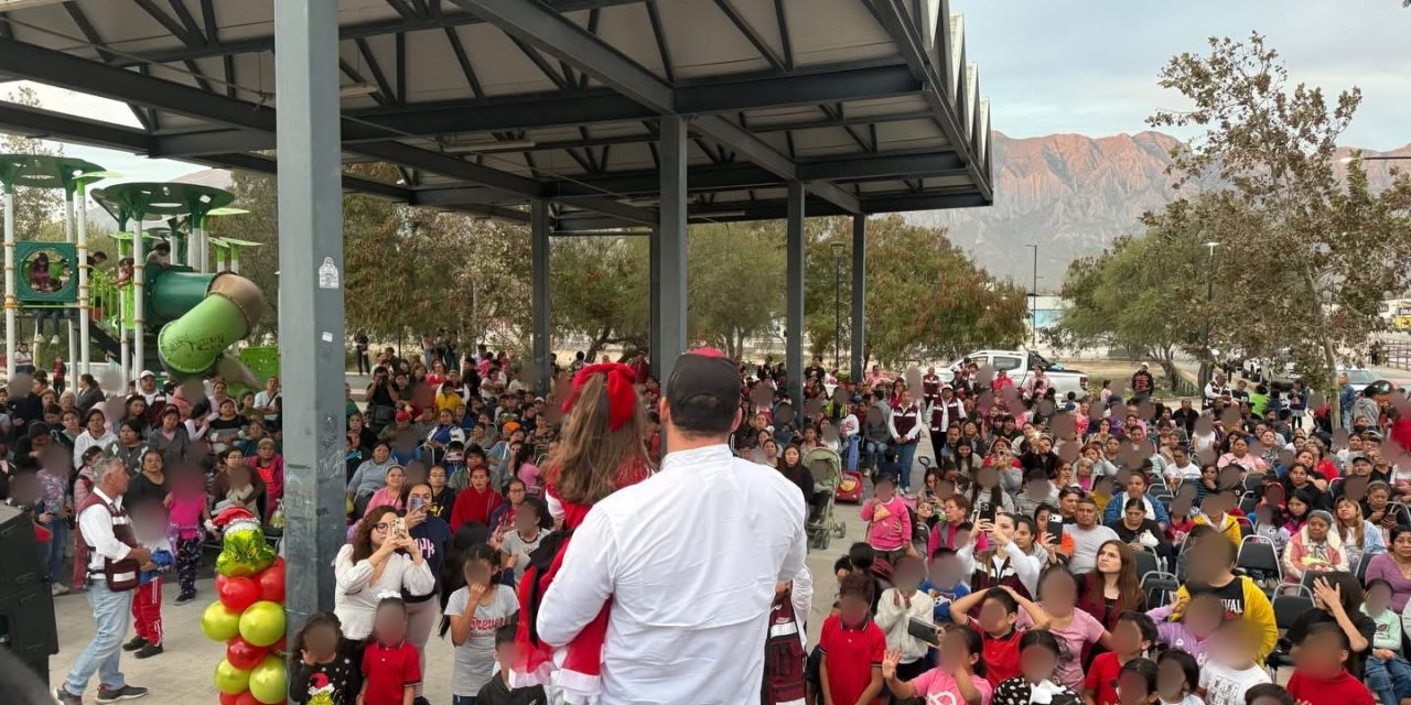 MARIO SOTO COMPARTE CONVIVENCIA NAVIDEÑA CON FAMILIAS DE GARCÍA