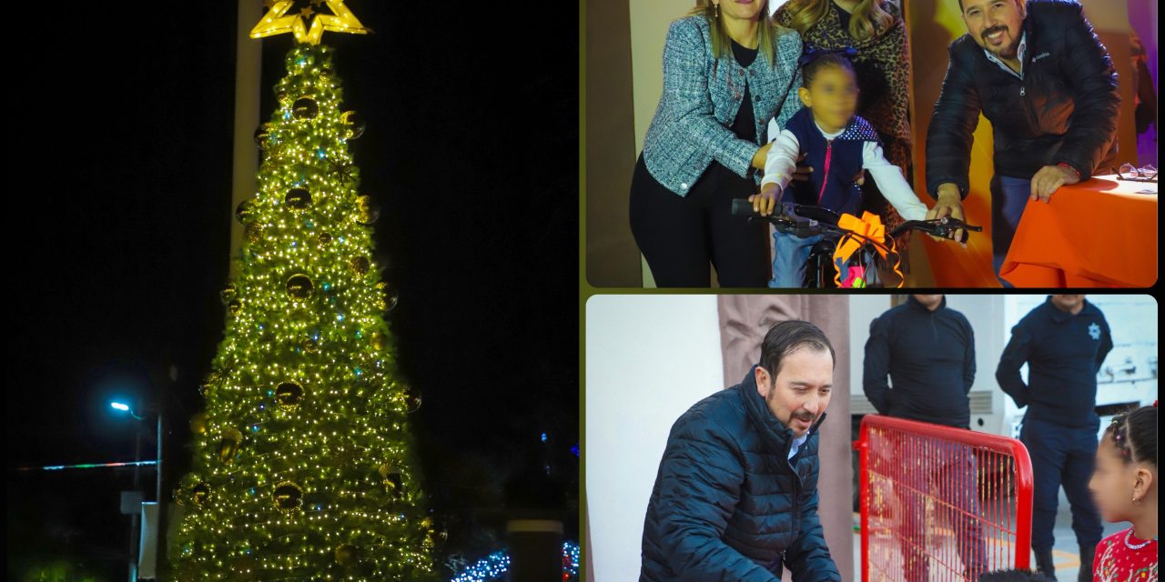 REYNALDO CANTÚ CELEBRA CON LA COMUNIDAD UNA NOCHE DE LUCES, NAVIDAD Y CONVIVENCIA FAMILIAR