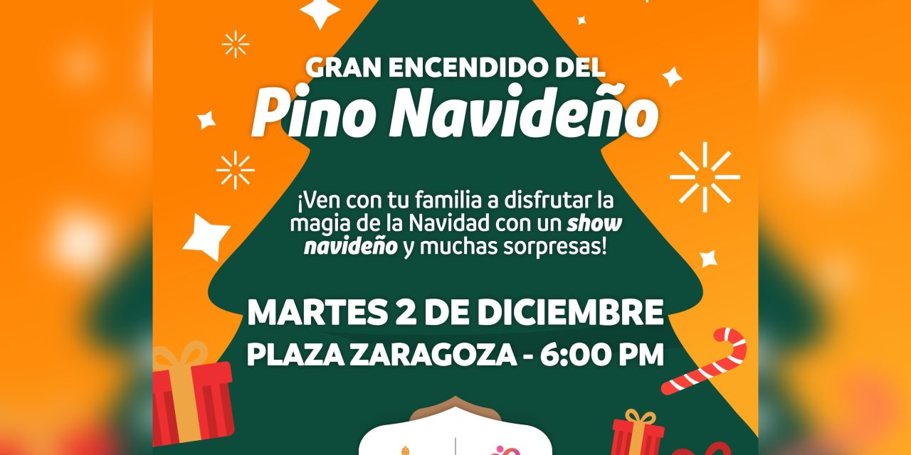 DAVID SÁNCHEZ ENCABEZA EL GRAN ENCENDIDO DEL PINO NAVIDEÑO EN GENERAL TERÁN