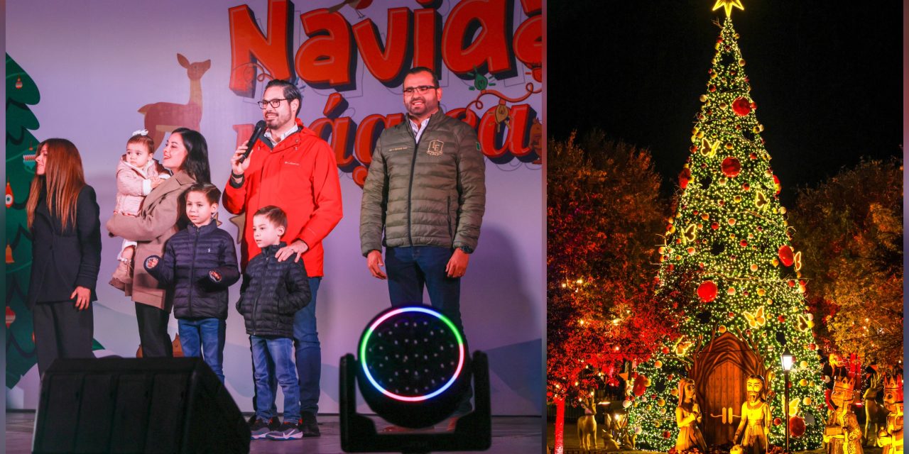 DAVID DE LA PEÑA ARRANCA FESTIVIDADES DECEMBRINAS CON EL TRADICIONAL ENCENDIDO DEL PINO