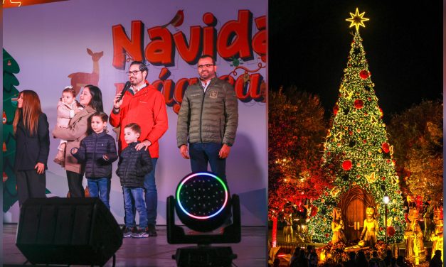 DAVID DE LA PEÑA ARRANCA FESTIVIDADES DECEMBRINAS CON EL TRADICIONAL ENCENDIDO DEL PINO