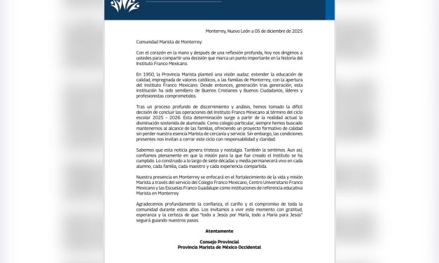 INSTITUTO FRANCO MEXICANO ANUNCIA CIERRE DEFINITIVO TRAS 75 AÑOS EN SAN PEDRO