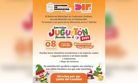 CARLOS RODRÍGUEZ “EL CUATE” CONVOCA A SUMARSE AL JUGUETÓN 2025 EN CADEREYTA JIMÉNEZ