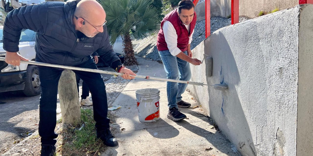 JESÚS NAVA RIVERA Y MARCIAL HERRERA COORDINAN TRABAJOS DE LIMPIEZA Y MANTENIMIENTO