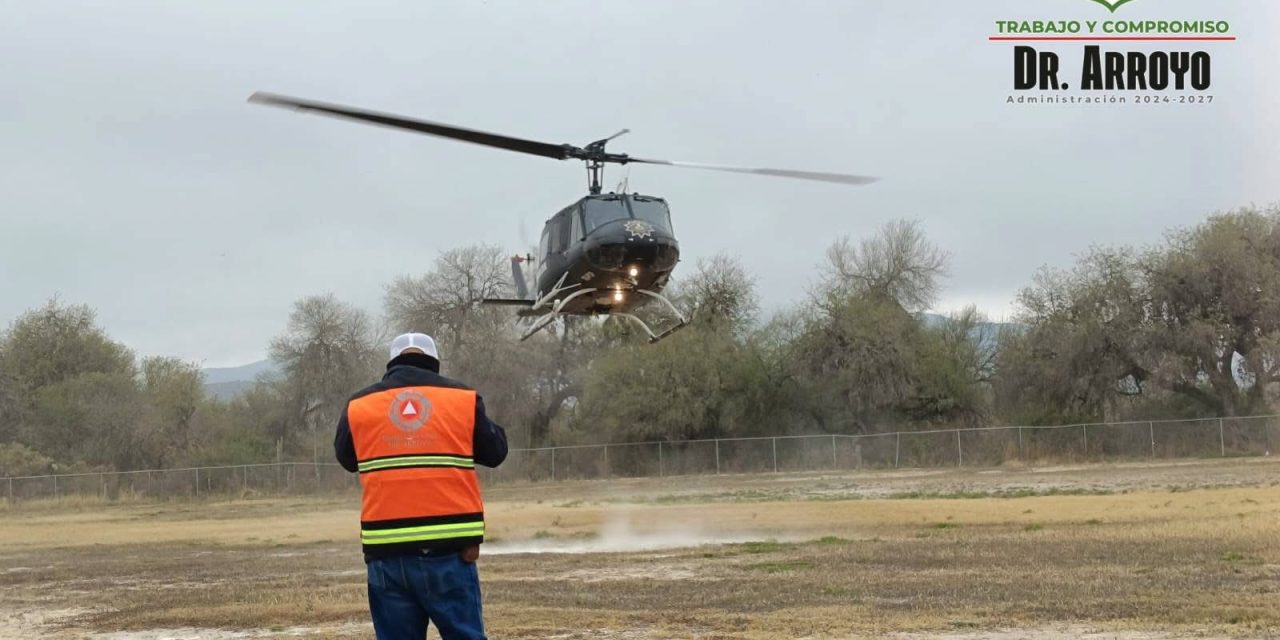 MUNICIPIO DE DOCTOR ARROYO RESPONDE CON TRASLADO AÉREO ANTE EMERGENCIA MÉDICA