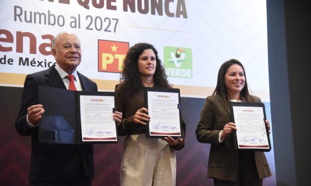 LUISA MARÍA ALCALDE RATIFICA UNIDAD DE MORENA, PT Y VERDE RUMBO A 2027