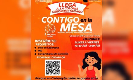 CARLOS RODRÍGUEZ “EL CUATE” LLEVA EL PROGRAMA “CONTIGO EN LA MESA” A LA COLONIA GERÓNIMO TREVIÑO EN CADEREYTA