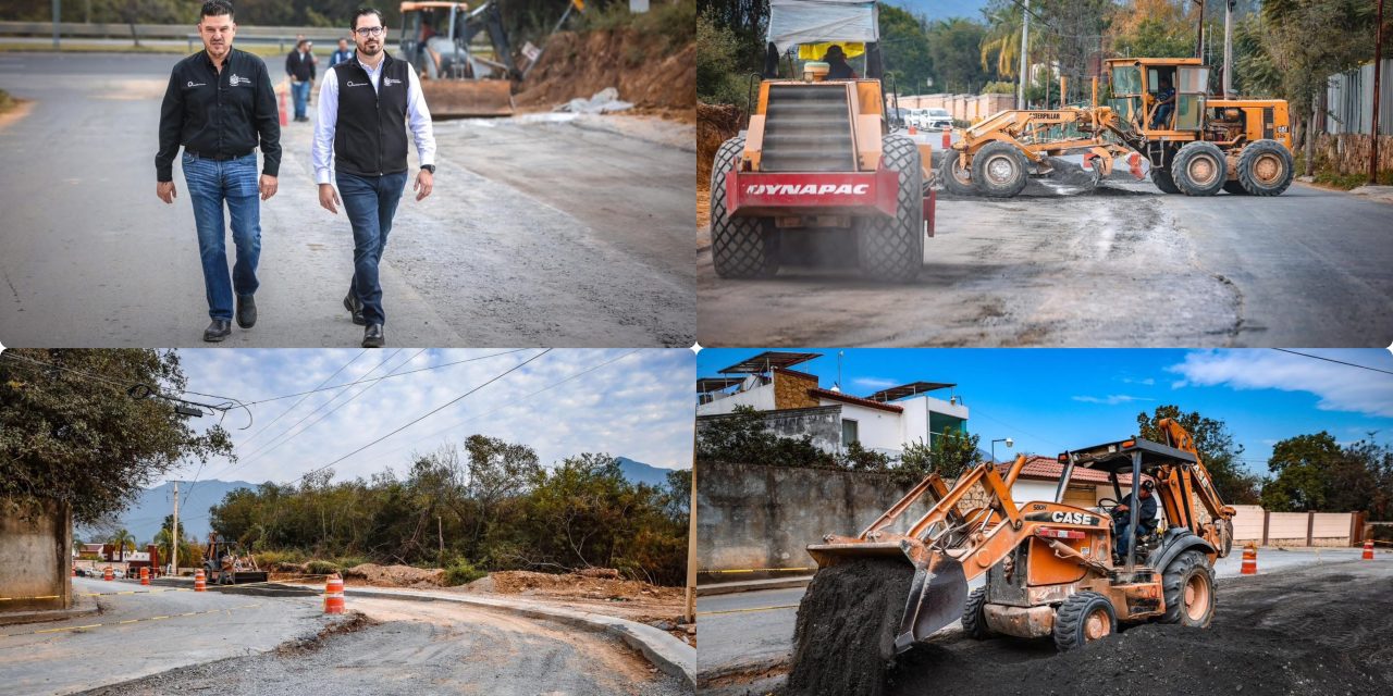 DAVID DE LA PEÑA SUPERVISA AMPLIACIÓN VIAL PARA MEJORAR MOVILIDAD EN SANTIAGO