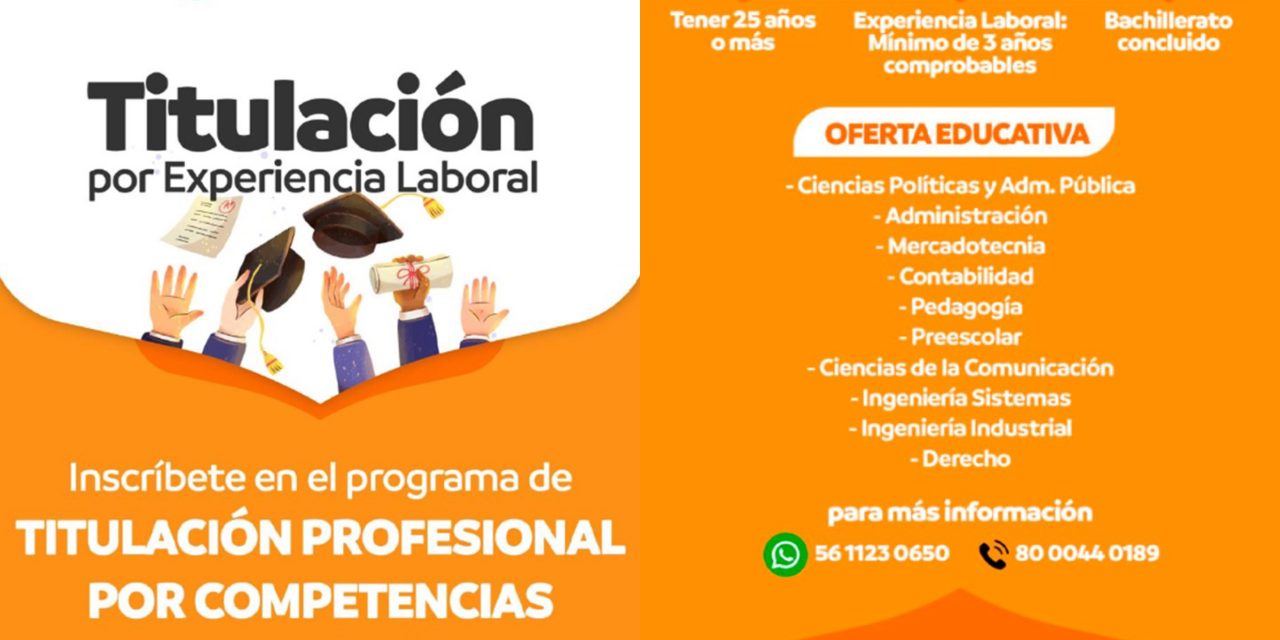 FEDERICO ROJAS VELOQUIO ACTIVA LA TITULACIÓN PROFESIONAL BASADA EN EXPERIENCIA LABORAL