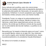 LÓPEZ OBRADOR SALE DE “SU RETIRO POLÍTICO” PARA CUESTIONAR PROCEDER DE DONALD TRUMP VS NICOLÁS MADURO