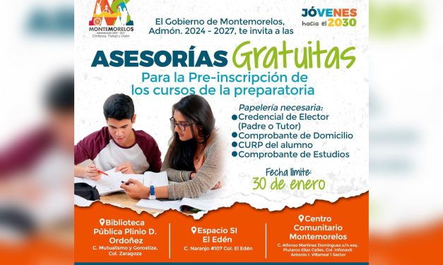 MIGUEL ÁNGEL SALAZAR IMPULSA ASESORÍAS GRATUITAS PARA EL EXAMEN DE INGRESO A PREPARATORIA EN MONTEMORELOS