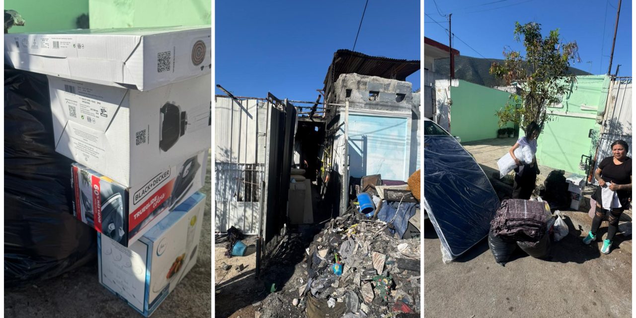 DIF ESCOBEDO BRINDA APOYO A FAMILIA TRAS INCENDIO EN SU VIVIENDA