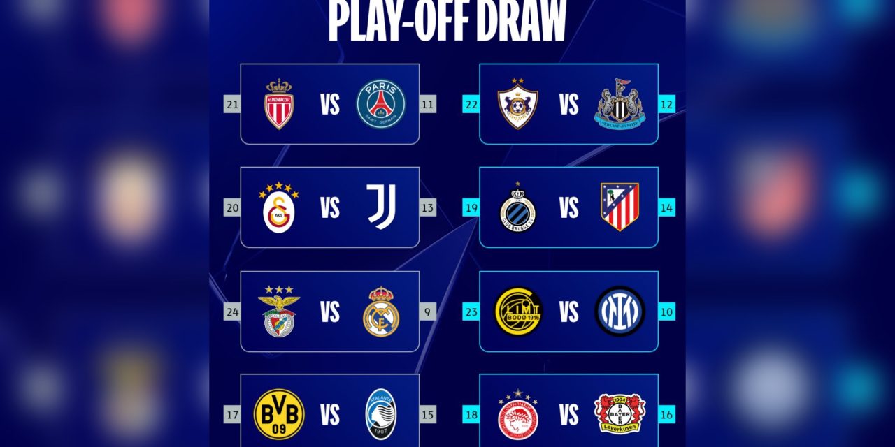 UEFA CHAMPIONS LEAGUE DEFINE LOS PLAYOFFS TRAS CIERRE DE LA FASE LIGA