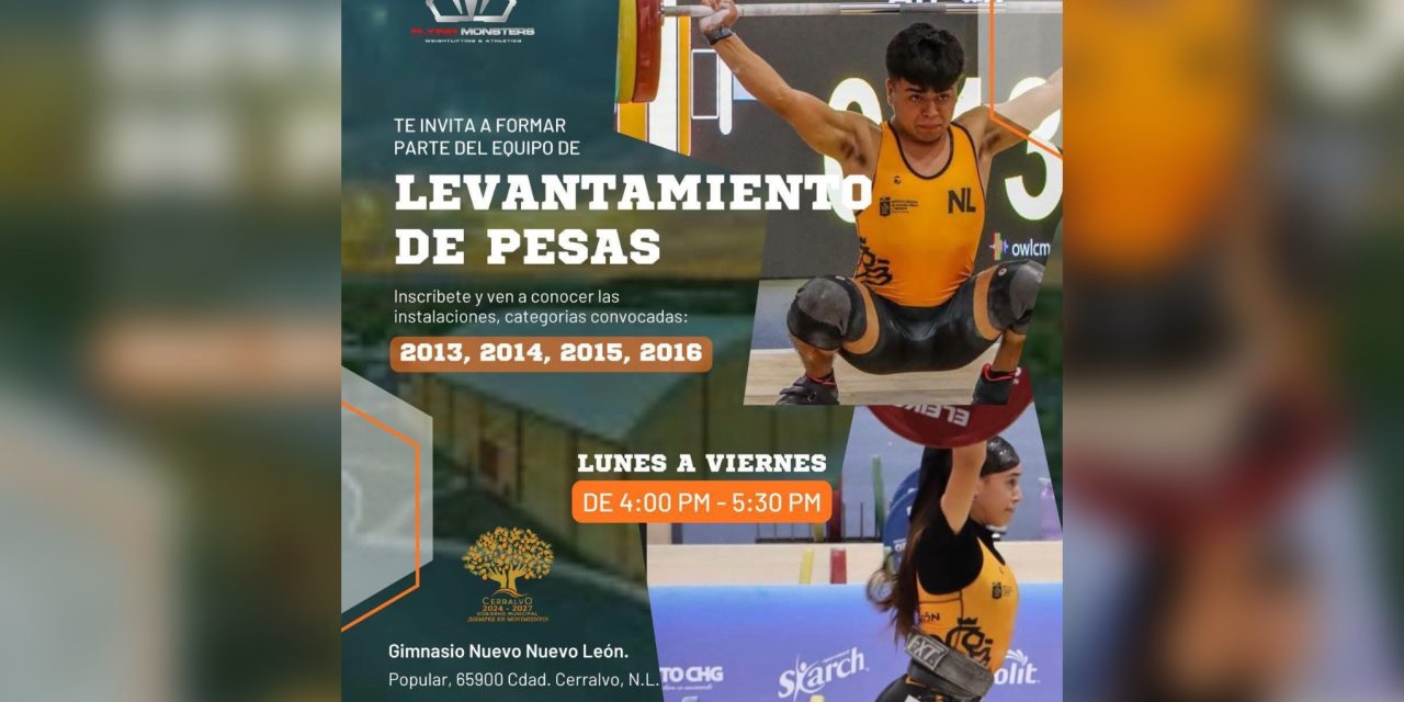 BALTAZAR MARTÍNEZ MONTEMAYOR FORTALECE EL DEPORTE INFANTIL CON NUEVA ESCUELA MUNICIPAL DE LEVANTAMIENTO DE PESAS