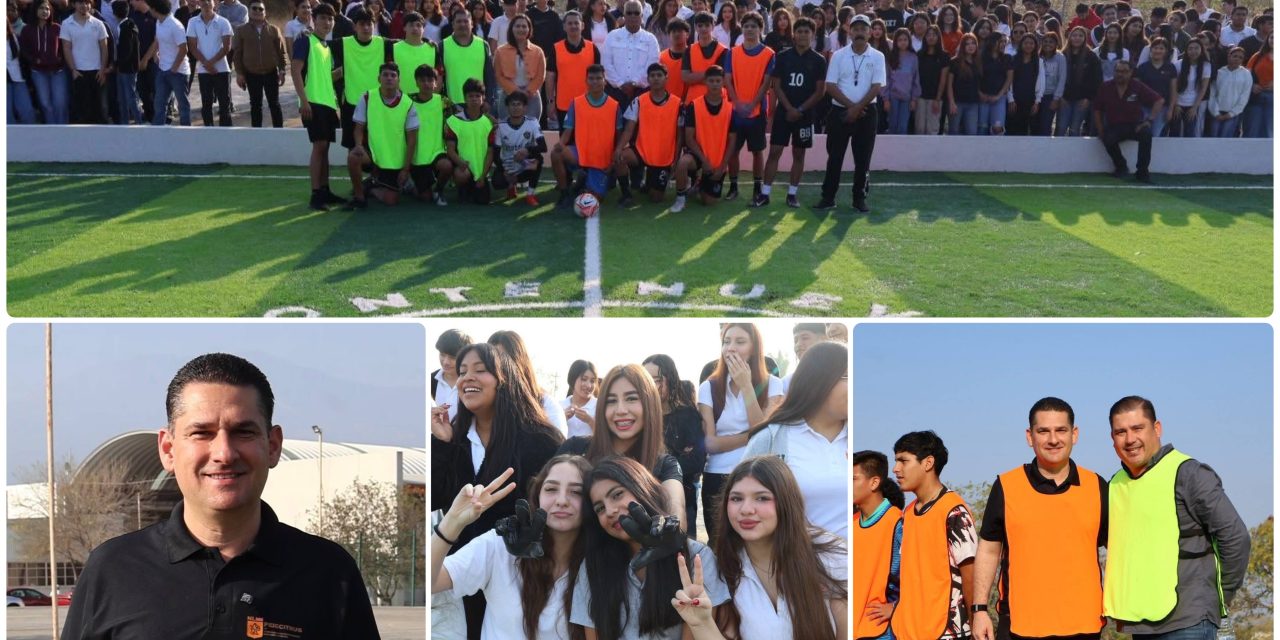 LUIS CAVAZOS FORTALECE INFRAESTRUCTURA DEPORTIVA EN ALLENDE CON CANCHA DE NIVEL MUNDIALISTA