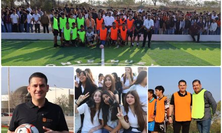 LUIS CAVAZOS FORTALECE INFRAESTRUCTURA DEPORTIVA EN ALLENDE CON CANCHA DE NIVEL MUNDIALISTA