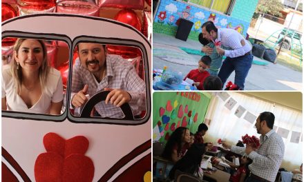 REYNALDO CANTÚ RECORRE ESCUELAS DE ABASOLO POR EL DÍA DEL AMOR Y LA AMISTAD