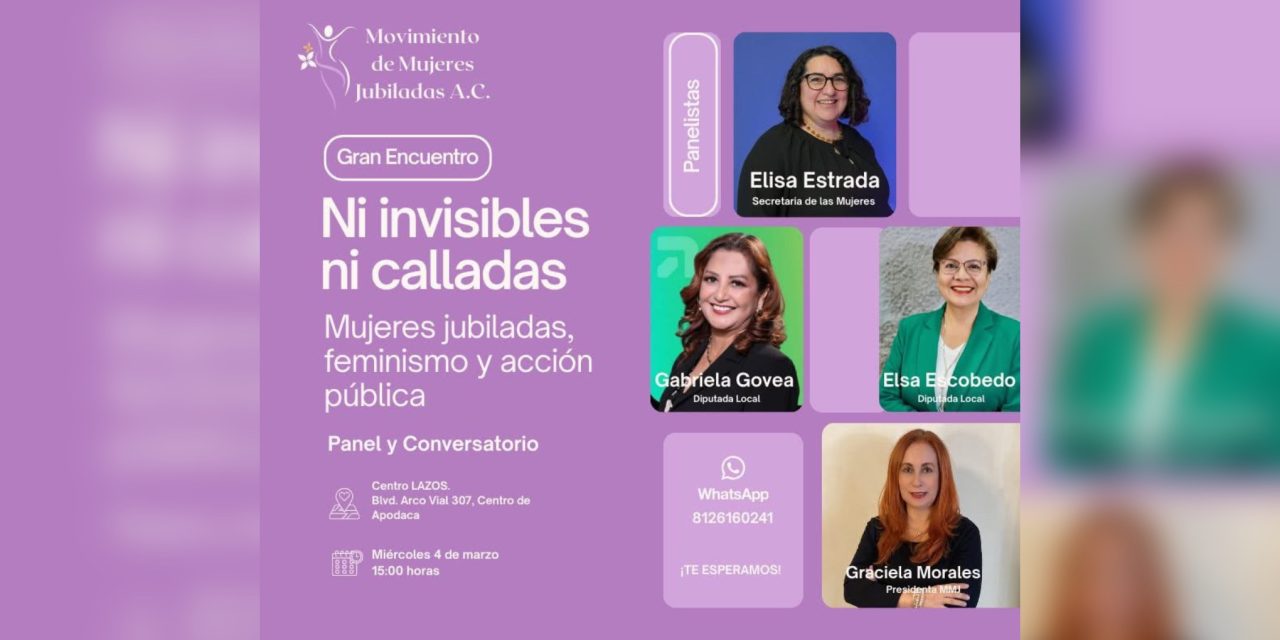 ELSA ESCOBEDO PROMUEVE ASISTENCIA A DIÁLOGO SOBRE MUJERES JUBILADAS