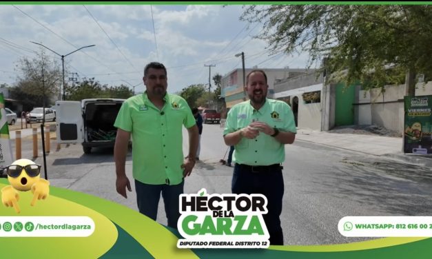 HÉCTOR DE LA GARZA REALIZA JORNADA DE BACHEO EN COLONIA HÉCTOR CABALLERO DE JUÁREZ