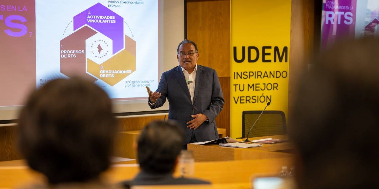 ANDRÉS MIJES PRESENTA EN UDEM MODELO PARA RECONSTRUIR EL TEJIDO SOCIAL