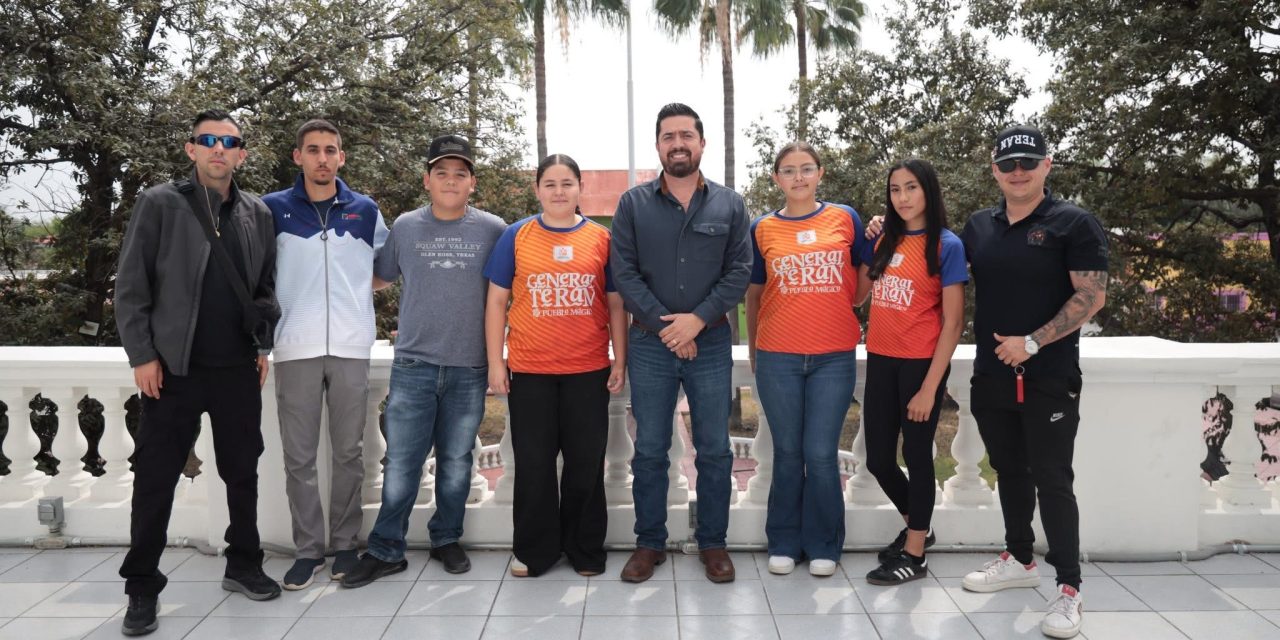 DAVID SÁNCHEZ RECONOCE A ATLETAS DE GENERAL TERÁN QUE COMPITEN RUMBO A LA OLIMPIADA CONADE