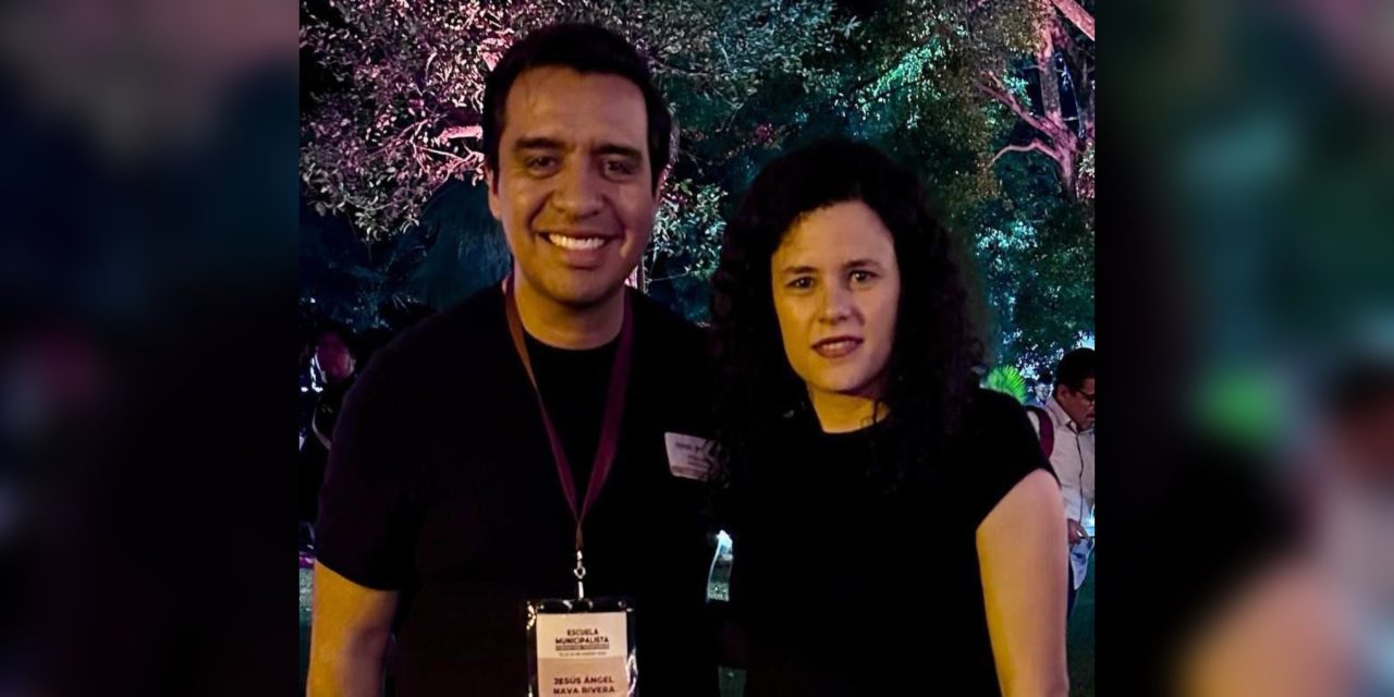JESÚS NAVA DIALOGA CON LUISA MARÍA ALCALDE EN ENCUENTRO MUNICIPALISTA DE MORENA