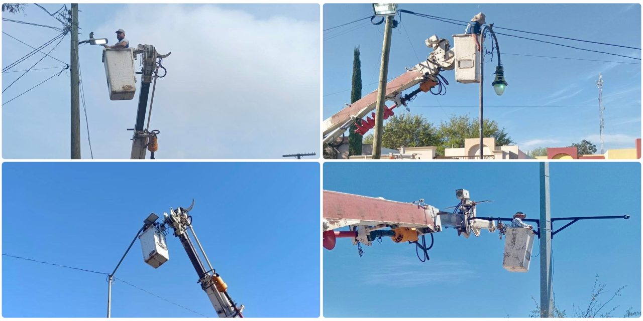 MIGUEL ÁNGEL SALAZAR DA CONTINUIDAD A TRABAJOS DE ALUMBRADO PÚBLICO EN MONTEMORELOS