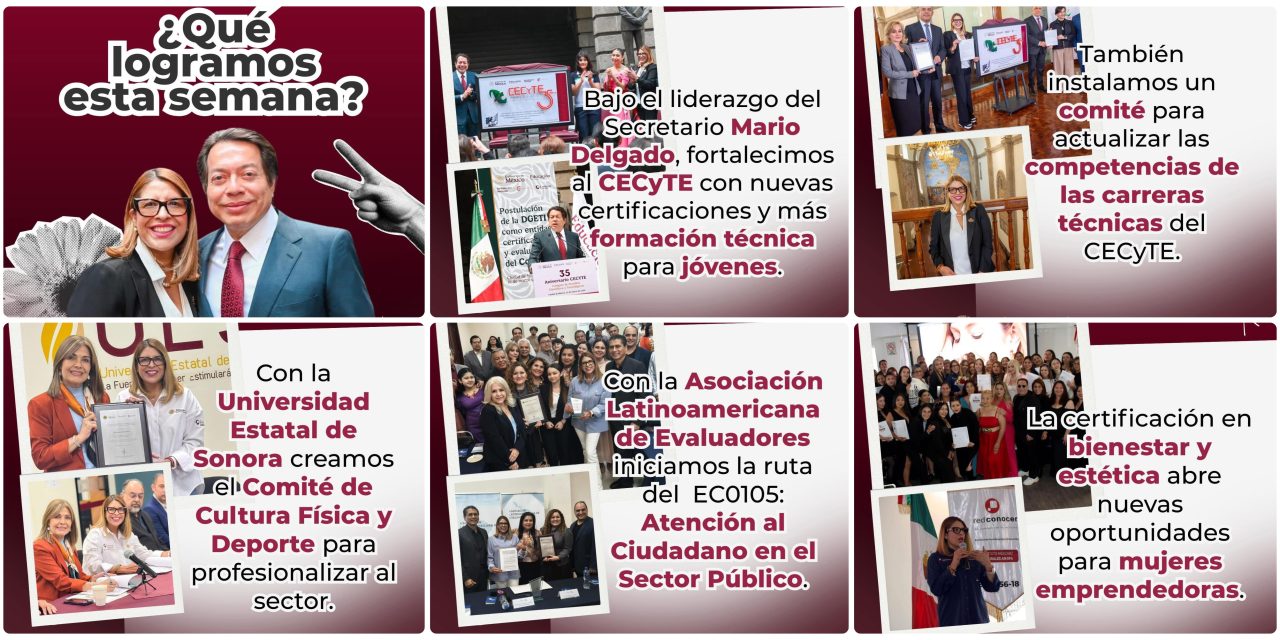 GUILLERMINA ALVARADO MORENO DA A CONOCER AVANCES EN EDUCACIÓN TÉCNICA Y CERTIFICACIONES