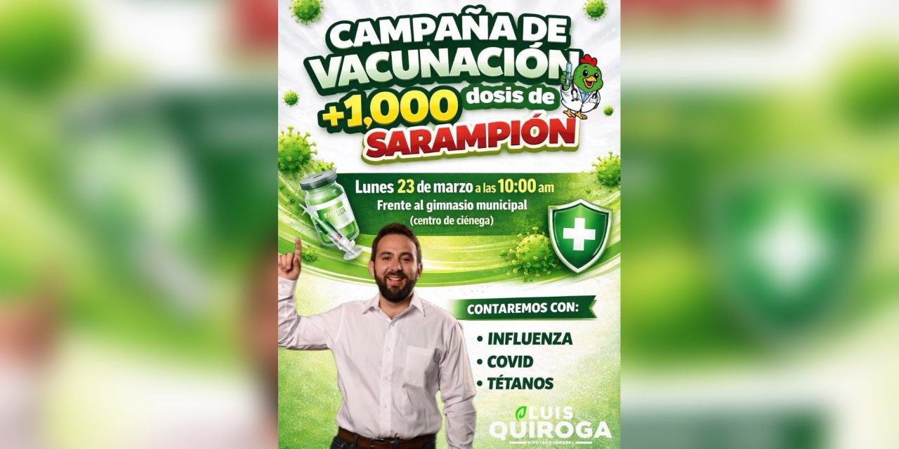 LUIS QUIROGA HABILITA PUNTO DE VACUNACIÓN EN CIÉNEGA DE FLORES CON MÁS DE MIL DOSIS DISPONIBLES
